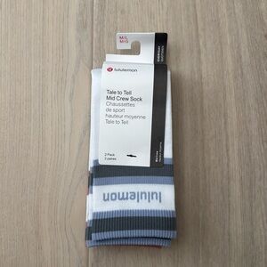 Lululemon Tale To Tell Mid Crew Socks 2pk Size M/L (7.5-10)
